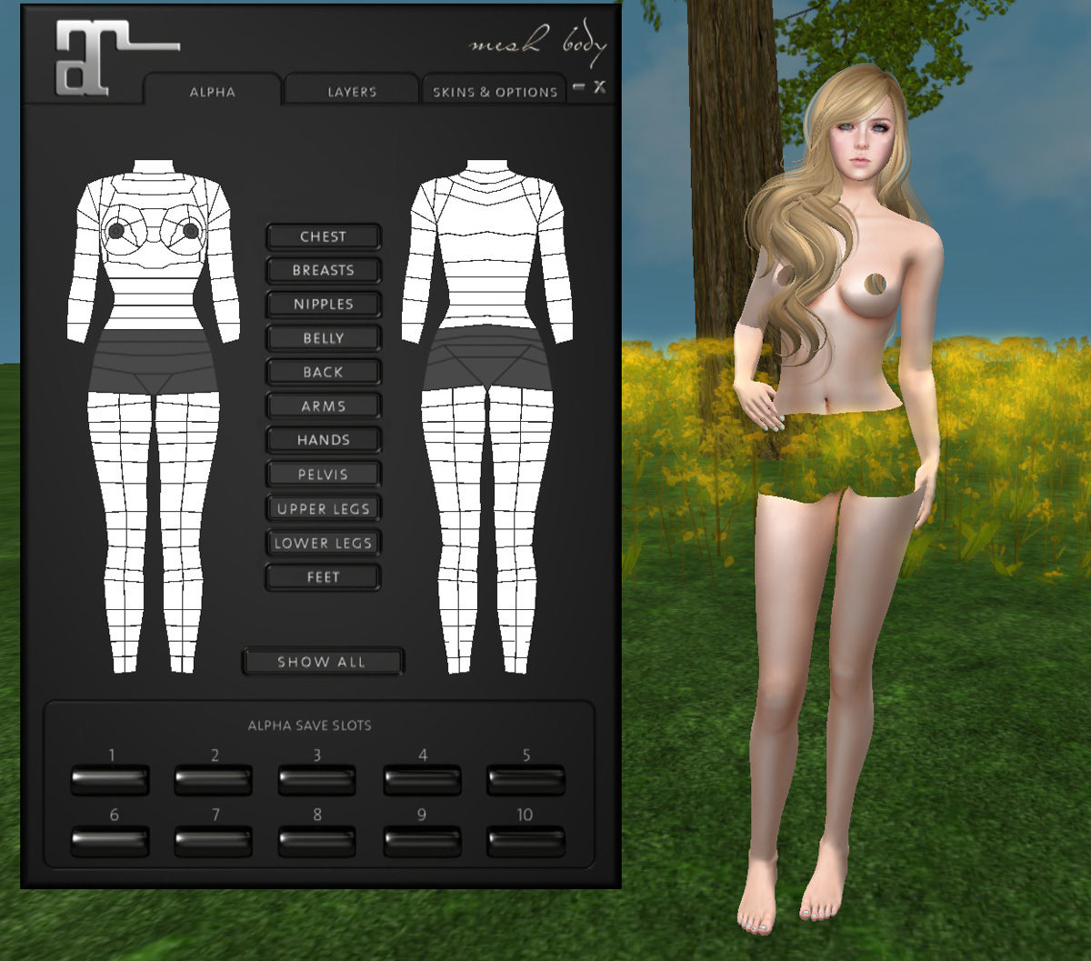 Secondlife メッシュ ボディ